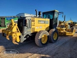 Used Motor Grader under sunny sky,Used Komatsu Motor Grader for Sale,Side of used Motor Grader for Sale